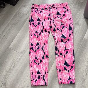 Lilly Pulitzer flamingo  pants size 8 (32/29)